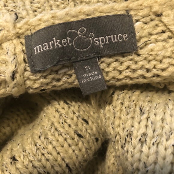 Market and Spruce tan knit button up elbow patch - Picture 3 of 5